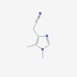 molecular formula C7H9N3 B12849053 2-(1,5-Dimethyl-1H-imidazol-4-yl)acetonitrile 