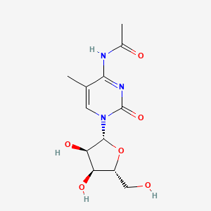 molecular formula C12H17N3O6 B12849075 N-[1-[(2R,3R,4S,5R)-3,4-dihydroxy-5-(hydroxymethyl)oxolan-2-yl]-5-methyl-2-oxopyrimidin-4-yl]acetamide 
