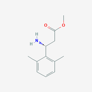 molecular formula C12H17NO2 B12849099 Methyl (R)-3-amino-3-(2,6-dimethylphenyl)propanoate 