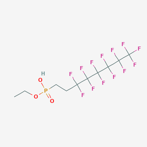 molecular formula C10H10F13O3P B12849107 Ethyl hydrogen (3,3,4,4,5,5,6,6,7,7,8,8,8-tridecafluorooctyl)phosphonate CAS No. 1189052-97-8