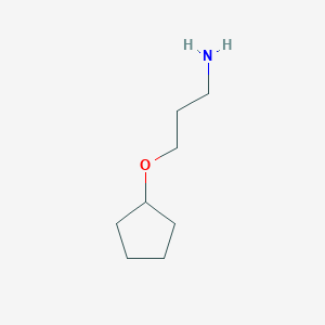 molecular formula C8H17NO B1284914 3-(Cyclopentyloxy)propan-1-amine CAS No. 2839-90-9
