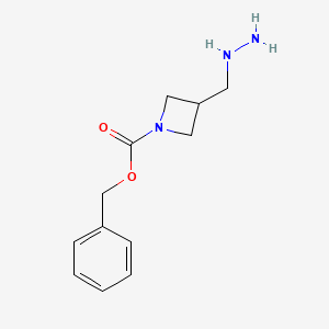 molecular formula C12H17N3O2 B12849149 Benzyl 3-(hydrazinomethyl)azetidine-1-carboxylate 