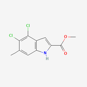 molecular formula C11H9Cl2NO2 B12849199 Methyl 4,5-dichloro-6-methyl-1H-indole-2-carboxylate 
