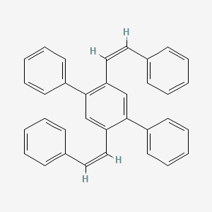 molecular formula C34H26 B12849207 Cis,cis-2,5-Diphenyl-1,4-distyrylbenzene 