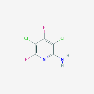molecular formula C5H2Cl2F2N2 B12849215 3,5-Dichloro-4,6-Difluoro-2-Pyridinamine 