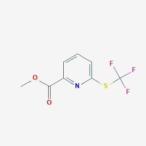 molecular formula C8H6F3NO2S B12849265 Methyl 6-((trifluoromethyl)thio)picolinate 