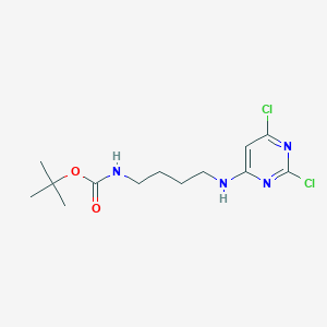 molecular formula C13H20Cl2N4O2 B12849289 Tert-butyl (4-((2,6-dichloropyrimidin-4-yl)amino)butyl)carbamate 