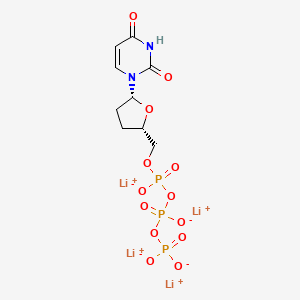 molecular formula C9H11Li4N2O13P3 B12849307 Lithium ((2S,5R)-5-(2,4-dioxo-3,4-dihydropyrimidin-1(2H)-yl)tetrahydrofuran-2-yl)methyl triphosphate 