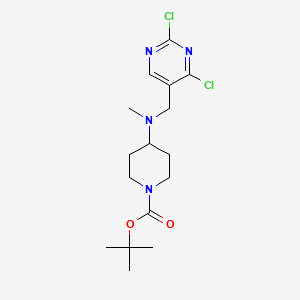 molecular formula C16H24Cl2N4O2 B12849391 tert-Butyl 4-(((2,4-dichloropyrimidin-5-yl)methyl)(methyl)amino)piperidine-1-carboxylate 