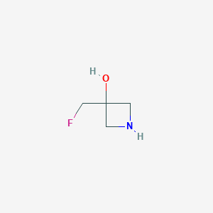 molecular formula C4H8FNO B12849409 3-(Fluoromethyl)azetidin-3-ol 