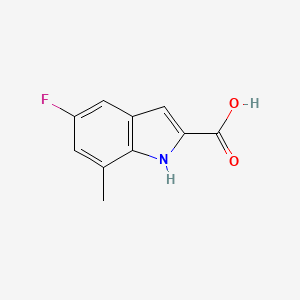 molecular formula C10H8FNO2 B12849458 5-fluoro-7-methyl-1H-indole-2-carboxylic acid 