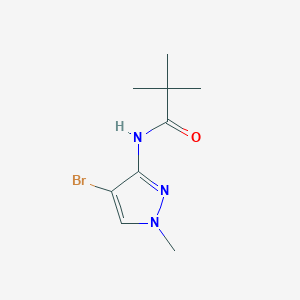 molecular formula C9H14BrN3O B12849478 N-(4-Bromo-1-methyl-1H-pyrazol-3-yl)pivalamide 