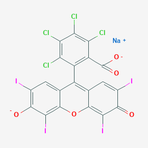 molecular formula C20H2Cl4I4NaO5- B12849499 Xanthylium, 9-(2-carboxy-3,4,5,6-tetrachlorophenyl)-3,6-dihydroxy-2,4,5,7-tetraiodo-, inner salt, disodium salt 