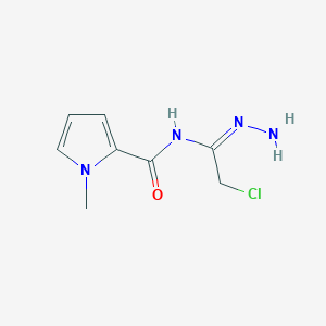 molecular formula C8H11ClN4O B12849510 N1-[(1-Methyl-1H-pyrrol-2-YL)carbonyl]-2-chloroethanehydrazonamide 