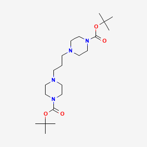 molecular formula C21H40N4O4 B12849570 Di-tert-butyl 4,4'-(propane-1,3-diyl)bis(piperazine-1-carboxylate) 
