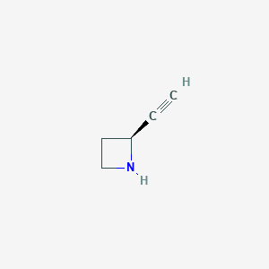 molecular formula C5H7N B12849589 (2S)-2-Ethynylazetidine 