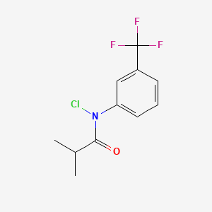 molecular formula C11H11ClF3NO B12849672 N-Chloro-2-methyl-N-(3-(trifluoromethyl)phenyl)propionamide CAS No. 39240-97-6