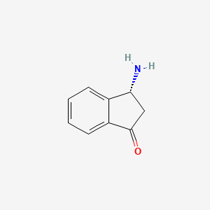 molecular formula C9H9NO B12849721 (3R)-3-Aminoindan-1-one CAS No. 876854-53-4