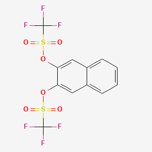 molecular formula C12H6F6O6S2 B12849751 2,3-Bis(trifluoromethylsulfonyloxy)naphthalene 