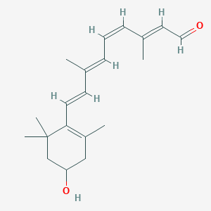 molecular formula C20H28O2 B128498 11-顺式-3-羟基视黄醛 CAS No. 102918-00-3