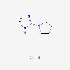 molecular formula C7H12ClN3 B12849909 2-(Pyrrolidin-1-yl)-1H-imidazole hydrochloride 
