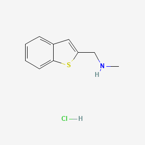 molecular formula C10H12ClNS B1284991 1-(Benzo[b]thiophen-2-yl)-N-methylmethanamine hydrochloride CAS No. 849776-43-8