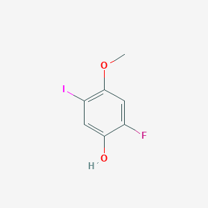 molecular formula C7H6FIO2 B12849924 2-Fluoro-5-iodo-4-methoxyphenol 