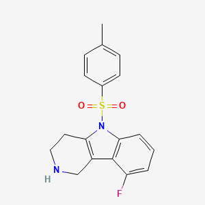 molecular formula C18H17FN2O2S B12849946 9-Fluoro-5-tosyl-2,3,4,5-tetrahydro-1H-pyrido[4,3-b]indole 