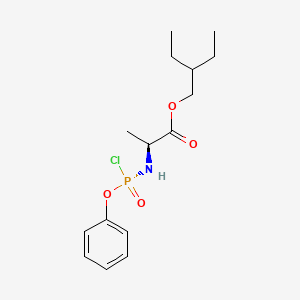 molecular formula C15H23ClNO4P B12849947 (S)-2-Ethylbutyl 2-(((S)-chloro(phenoxy)phosphoryl)amino)propanoate 