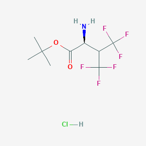 molecular formula C9H14ClF6NO2 B12849948 4,4,4,4',4',4'-Hexafluorovaline tert-butyl ester hydrochloride 
