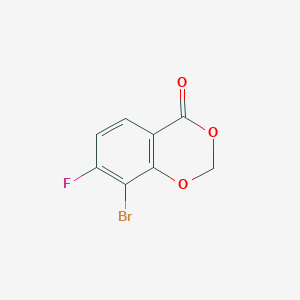 molecular formula C8H4BrFO3 B12849959 8-Bromo-7-fluoro-4H-benzo[d][1,3]dioxin-4-one 