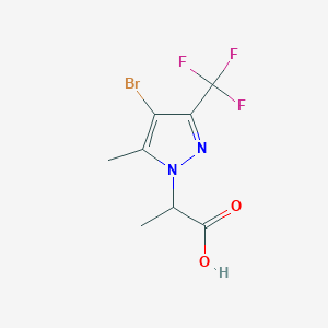 2-[4-bromo-5-methyl-3-(trifluoromethyl)-1H-pyrazol-1-yl]propanoic acid