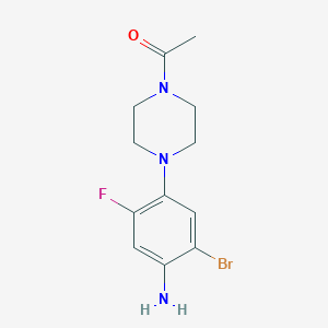molecular formula C12H15BrFN3O B12849971 4-(4-Acetylpiperazin-1-yl)-2-bromo-5-fluoroaniline 