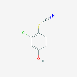 molecular formula C7H4ClNOS B12849977 3-Chloro-4-thiocyanatophenol 