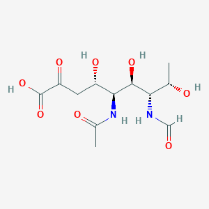 molecular formula C12H20N2O8 B012850 5-Acetamido-3,5,7,9-tetradeoxy-7-formamido-L-glycero-L-manno-nonulosonic acid CAS No. 101410-16-6