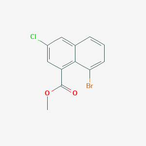 molecular formula C12H8BrClO2 B12850001 Methyl 8-bromo-3-chloro-1-naphthoate 