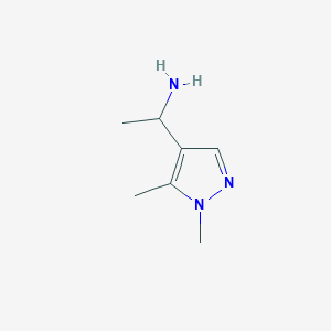 molecular formula C7H13N3 B1285003 1-(1,5-dimethyl-1H-pyrazol-4-yl)ethanamine CAS No. 936939-85-4