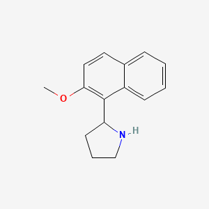 molecular formula C15H17NO B12850056 2-(2-Methoxy-1-naphthyl)pyrrolidine 