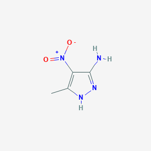 molecular formula C4H6N4O2 B12850071 5-methyl-4-nitro-1H-pyrazol-3-amine 