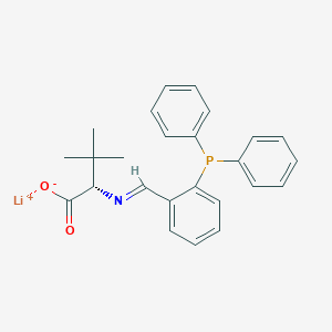 molecular formula C25H25LiNO2P B12850077 Lithium (S,E)-2-((2-(diphenylphosphanyl)benzylidene)amino)-3,3-dimethylbutanoate 