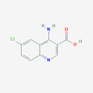 molecular formula C10H7ClN2O2 B1285008 4-Amino-6-chloroquinoline-3-carboxylic acid CAS No. 933740-79-5