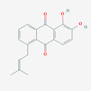 molecular formula C19H16O4 B12850108 1,2-Dihydroxy-5-(3-methylbut-2-en-1-yl)anthracene-9,10-dione 