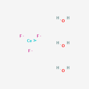 molecular formula CeF3H6O3 B12850115 Cerium(III) fluoride trihydrate 