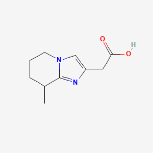 molecular formula C10H14N2O2 B12850133 2-(8-Methyl-5,6,7,8-tetrahydroimidazo[1,2-a]pyridin-2-yl)acetic acid 