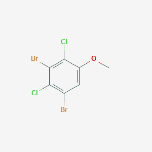 molecular formula C7H4Br2Cl2O B12850152 2,4-Dichloro-3,5-dibromoanisole 