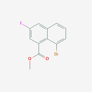 molecular formula C12H8BrIO2 B12850159 Methyl 8-bromo-3-iodo-1-naphthoate 