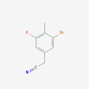 molecular formula C9H7BrFN B12850169 2-(3-Bromo-5-fluoro-4-methylphenyl)acetonitrile 