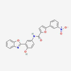 molecular formula C24H15N3O6 B12850178 N-(3-(Benzo[d]oxazol-2-yl)-4-hydroxyphenyl)-5-(3-nitrophenyl)furan-2-carboxamide 
