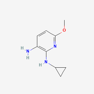 molecular formula C9H13N3O B12850187 N2-Cyclopropyl-6-methoxypyridine-2,3-diamine 