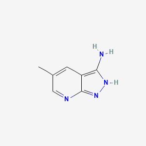 molecular formula C7H8N4 B12850194 5-Methyl-1H-pyrazolo[3,4-b]pyridin-3-amine 